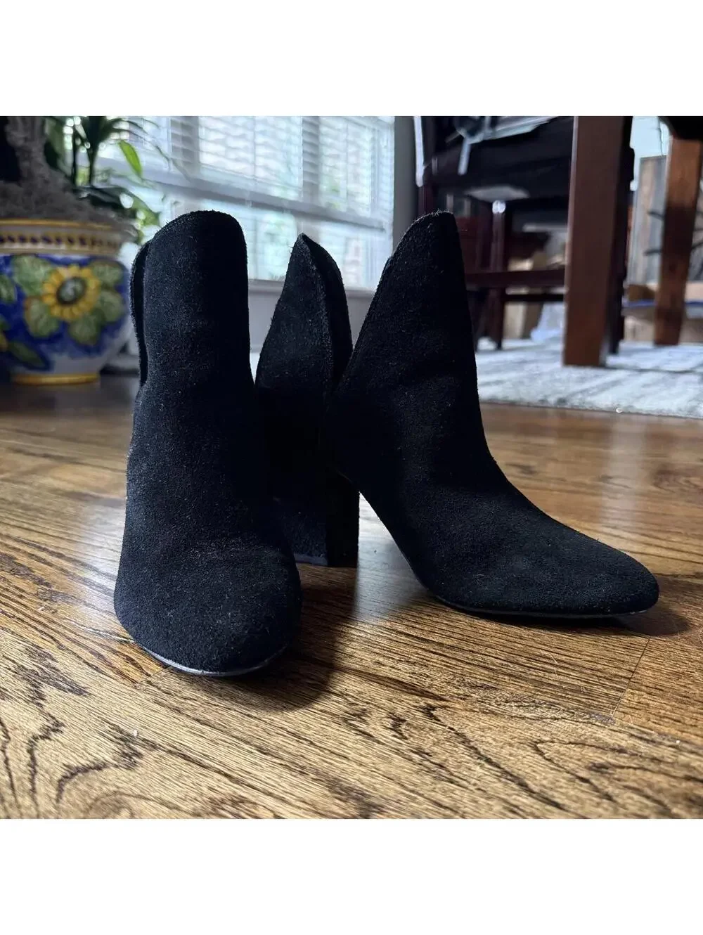 🖤 Steve Madden Rookie Black Suede Ankle Booties Size 8M